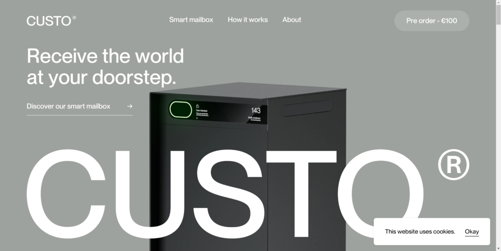 Minimalist web design example
