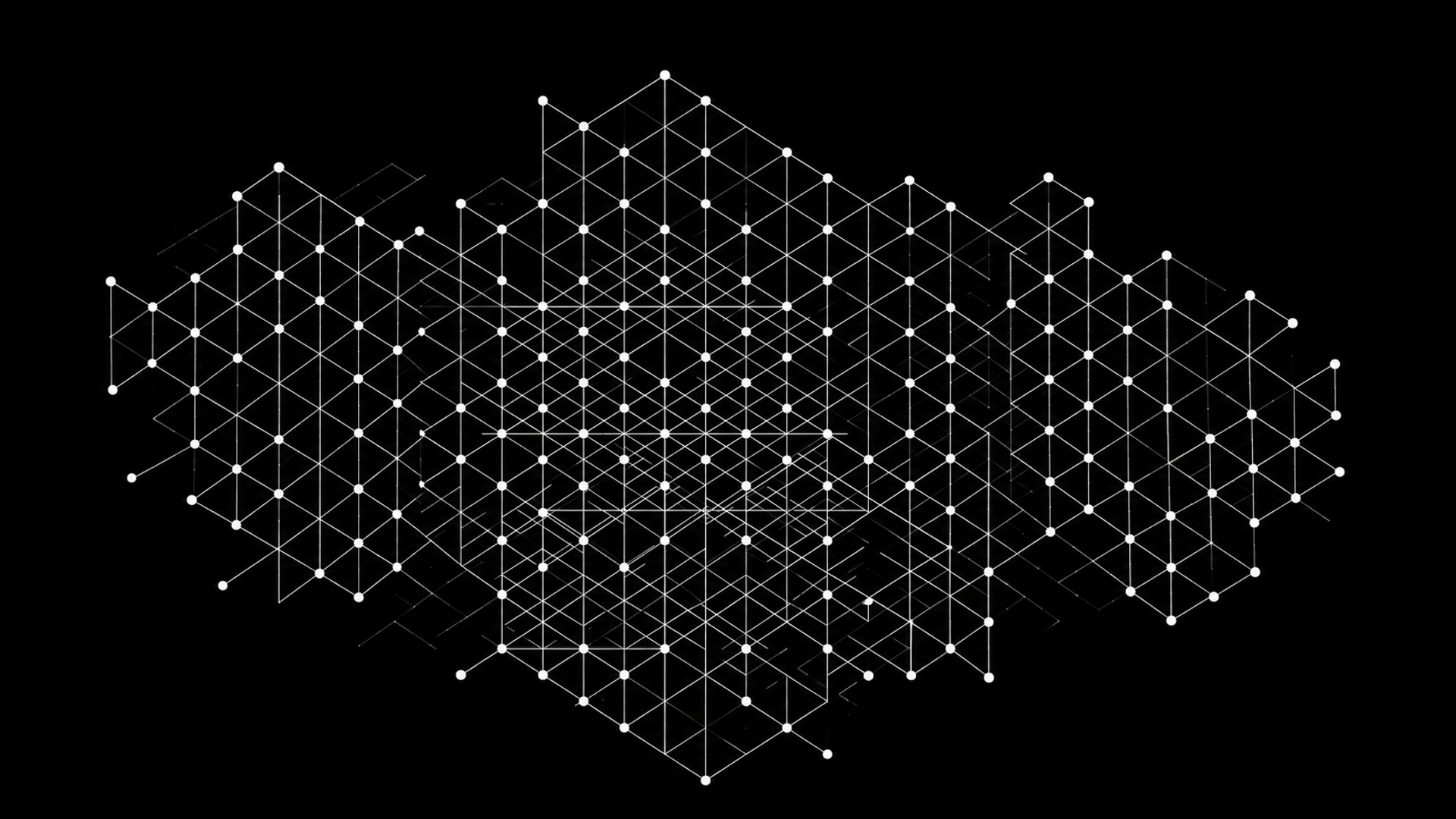 White geometric network illustration for the OpenSEO search optimisation tool